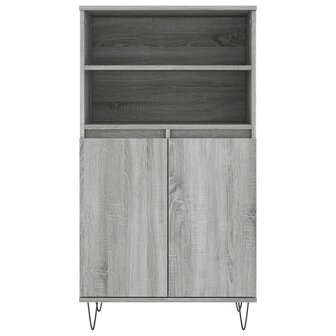 Hoge kast 60x36x110 cm bewerkt hout grijs sonoma eikenkleurig 6