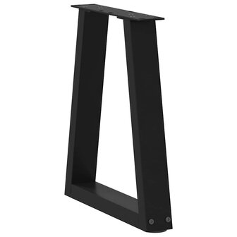 Eettafelpoten 2 st V-vormig 38x(42-43,3) cm staal zwart 4