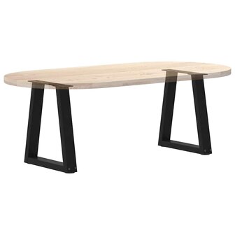 Eettafelpoten 2 st V-vormig 38x(42-43,3) cm staal zwart 8