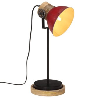 Bureaulamp 25 W E27 17x17x50 cm verweerd rood 1