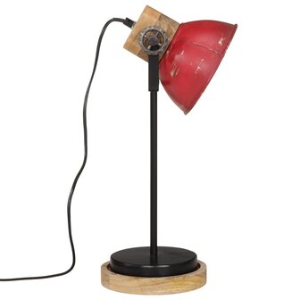 Bureaulamp 25 W E27 17x17x50 cm verweerd rood 4