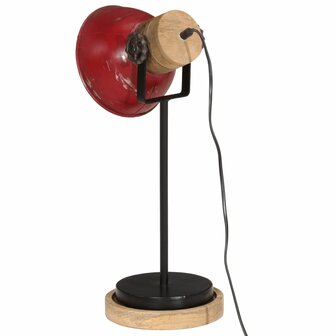 Bureaulamp 25 W E27 17x17x50 cm verweerd rood 5