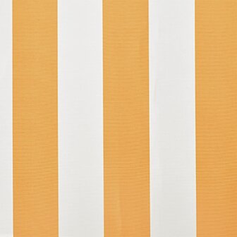 Luifeldoek 4x3 m canvas zonnebloemgeel en wit 4