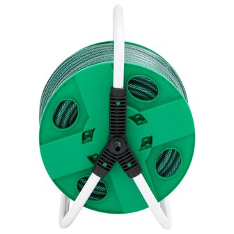 Slanghaspel met 30 m slang vrijstaand PVC groen 3