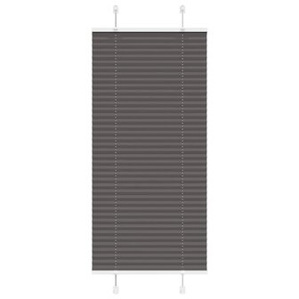 Pliss&eacute; rolgordijn 65x150 cm stofbreedte 64,4 cm polyester zwart 1