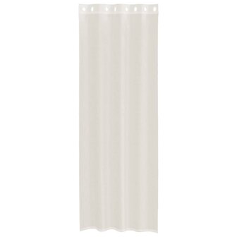 Gordijnen voile met doorvoertules 2 st 140x260 cm cr&egrave;mekleurig 4