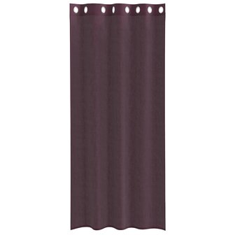 Gordijnen voile met doorvoertules 2 st 140x245 cm paars 4