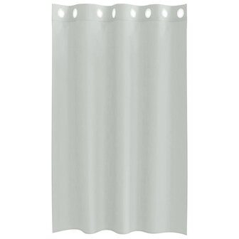 Gordijnen voile met doorvoertules 2 st 140x175 cm lichtgrijs 4