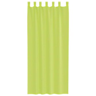 Gordijnen voile met lipje Top 2 st Appelgroen 4