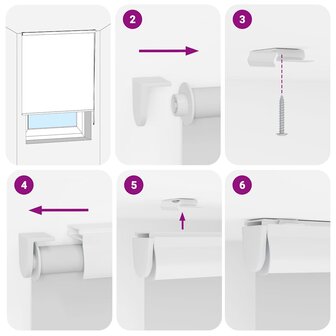Doucherolgordijn met cassette 130x240 cm stofbreedte 126 cm 6