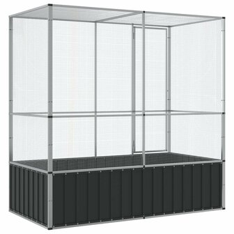 Voli&egrave;re 210,5x107x212 m staal zilverkleurig 6