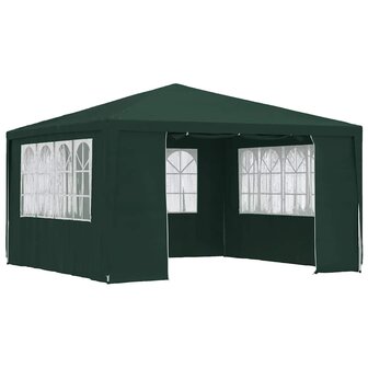 Partytent met zijwanden professioneel 90 g/m&sup2; 4x4 m groen 1