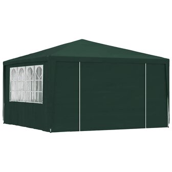 Partytent met zijwanden professioneel 90 g/m&sup2; 4x4 m groen 2