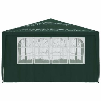 Partytent met zijwanden professioneel 90 g/m&sup2; 4x4 m groen 4