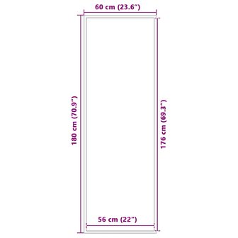Deurmat 60x180 cm zwart 7