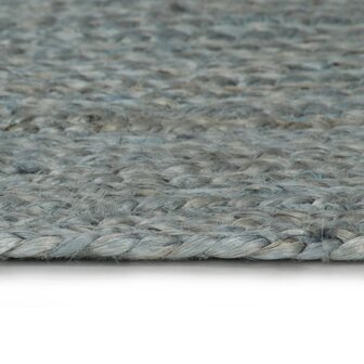 Vloerkleed handgemaakt rond 150 cm jute olijfgroen 3