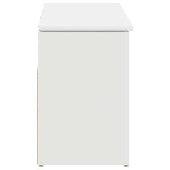 Schoenenbank 102x30,5x45 cm bewerkt hout wit 5