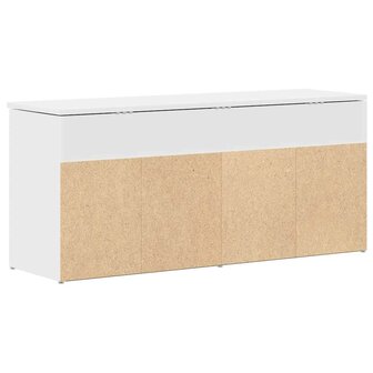 Schoenenbank 102x30,5x45 cm bewerkt hout wit 6