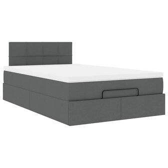 Bed met matras 120x200 cm stof donkergrijs 6