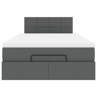 Bed met matras 120x200 cm stof donkergrijs 7