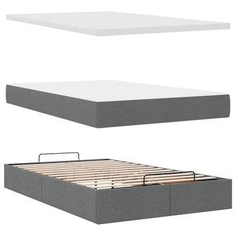 Bed met matras 120x200 cm stof donkergrijs 8