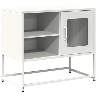 Tv-meubel 68x39x60,5 cm staal wit 2