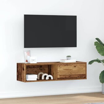 Tv-meubel 100x31x25,5 cm bewerkt hout oud hout 1