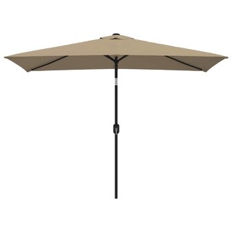 Parasol met metalen paal 300x200 cm taupe 2