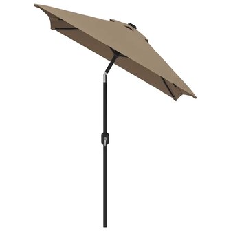Parasol met metalen paal 300x200 cm taupe 3