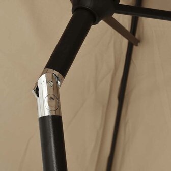 Parasol met metalen paal 300x200 cm taupe 6