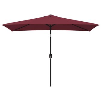 Parasol met metalen paal 300x200 cm bordeauxrood 2