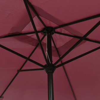 Parasol met metalen paal 300x200 cm bordeauxrood 5
