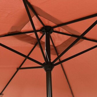 Parasol met metalen paal 300x200 cm terracotta 5