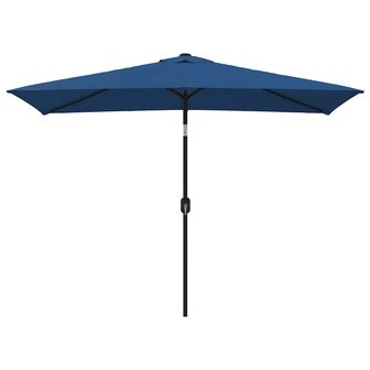 Parasol met metalen paal 300x200 cm azuurblauw 2
