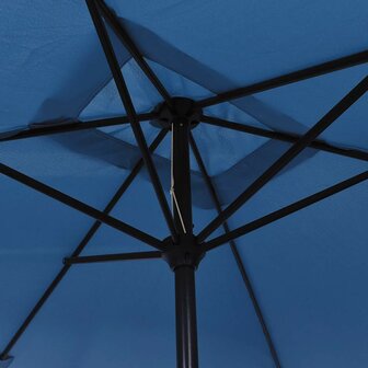 Parasol met metalen paal 300x200 cm azuurblauw 5