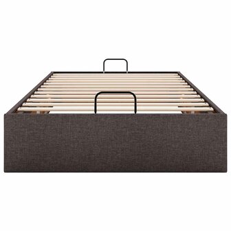 Bedframe zonder matras 100x200 cm stof donkerbruin 7