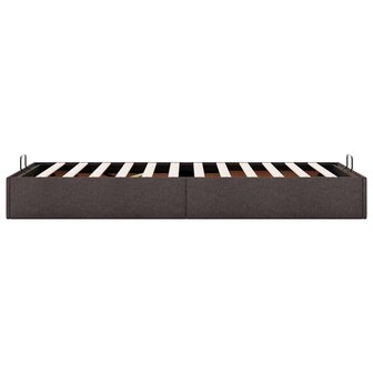 Bedframe zonder matras 100x200 cm stof donkerbruin 8