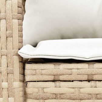 Tuinschommelstoel met kussens poly rattan beige 7