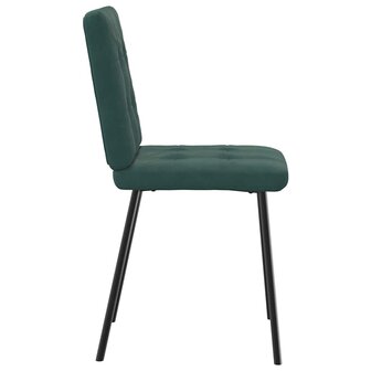 Eetkamerstoelen 2 st fluweel donkergroen 5