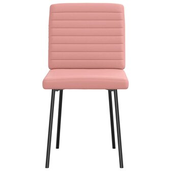 Eetkamerstoelen 2 st imitatieleer roze 4