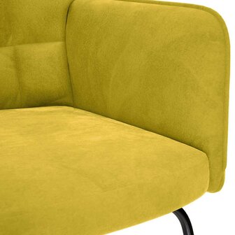 Schommelstoel fluweel geel 6
