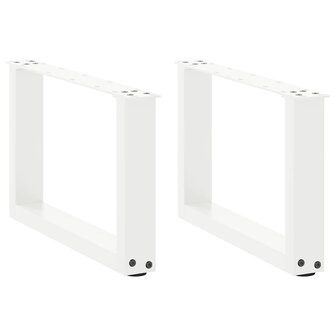 Salontafelpoten 2 st U-vormig 50x(30-31) cm staal wit 1