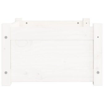 Hondenmand 55,5x45,5x28 cm massief grenenhout wit 6