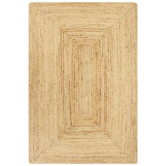 Vloerkleed handgemaakt 80x160 cm jute naturel  1