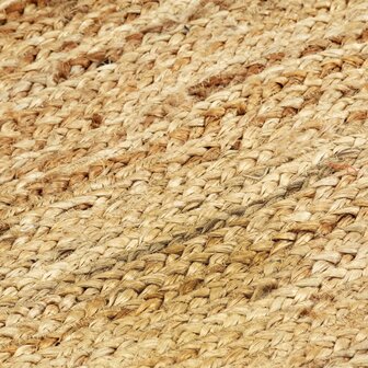 Vloerkleed handgemaakt 80x160 cm jute naturel  4