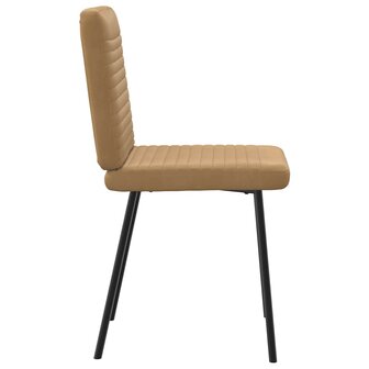 Eetkamerstoelen 2 st fluweel bruin 5
