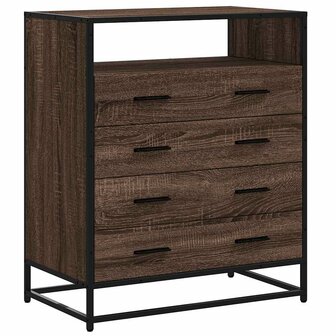 Ladekast 70x41x83,5 cm bewerkt hout bruin eikenkleur 2