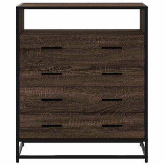 Ladekast 70x41x83,5 cm bewerkt hout bruin eikenkleur 4