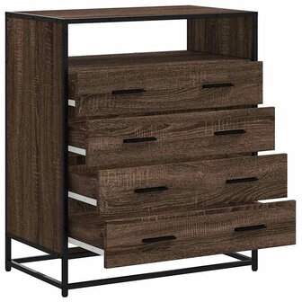 Ladekast 70x41x83,5 cm bewerkt hout bruin eikenkleur 5