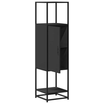 Hoge kast 35,5x35x139 cm bewerkt hout en metaal zwart 5